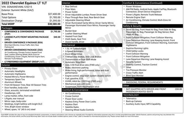 Used 2022 Chevrolet Equinox LT image 33