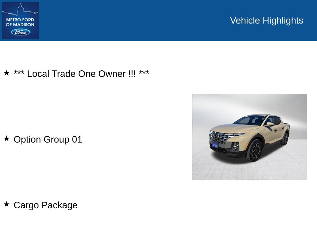 Used 2023 Hyundai Santa Cruz SEL w/ Cargo Package AWD/4WD image 2