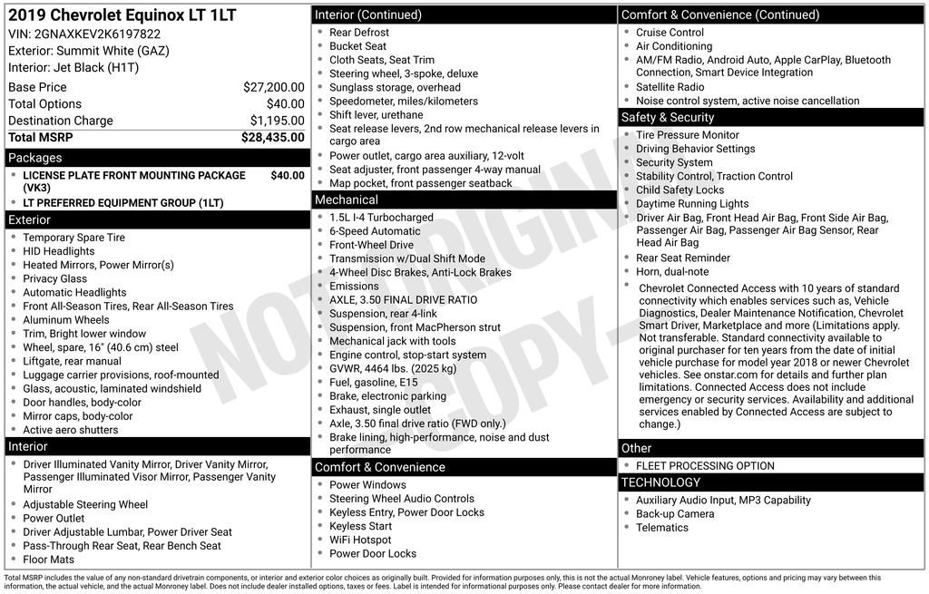 Used 2019 Chevrolet Equinox LT FWD image 10