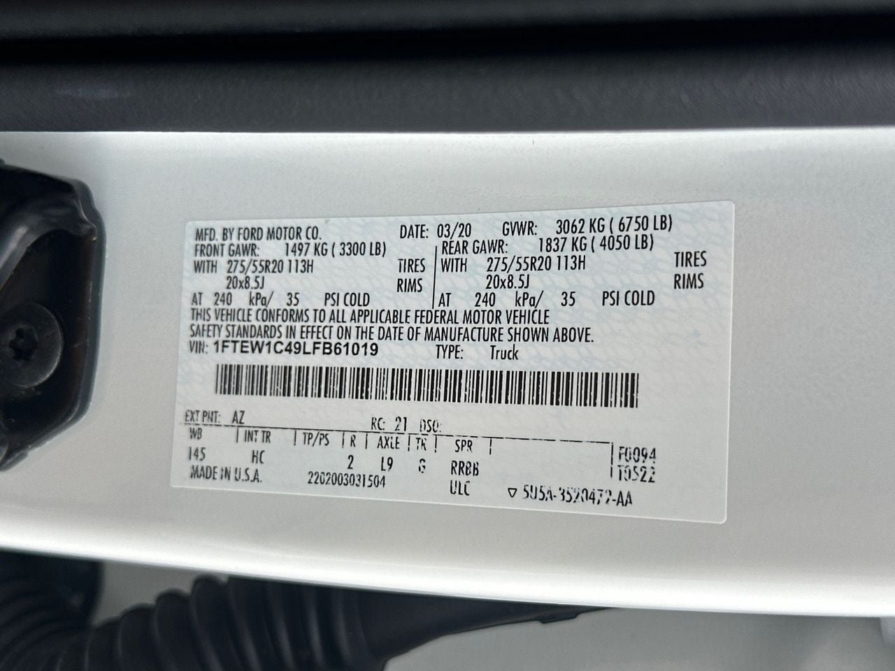 Certified 2020 Ford F150 Lariat RWD image 35