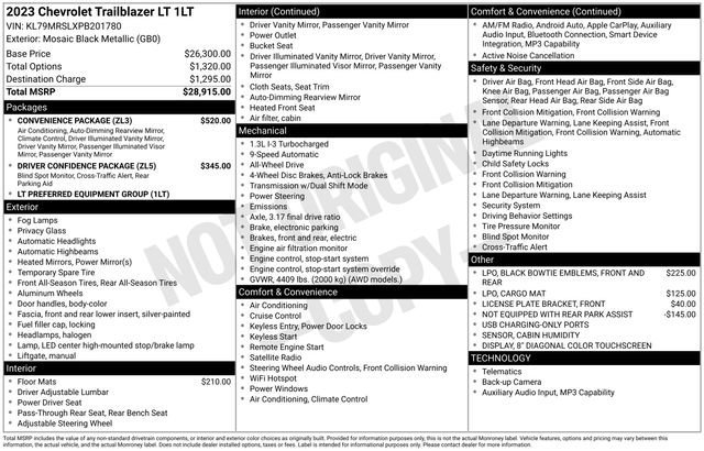 Used 2023 Chevrolet TrailBlazer LT w/ Convenience Package image 33