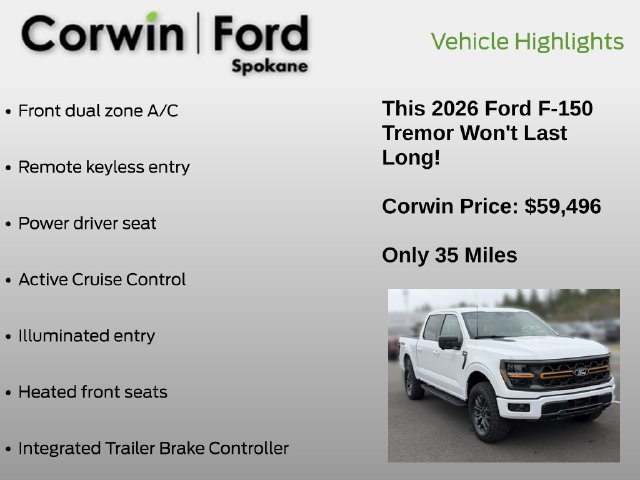 Certified 2026 Ford F150 Tremor w/ Tow/Haul Package AWD/4WD image 13