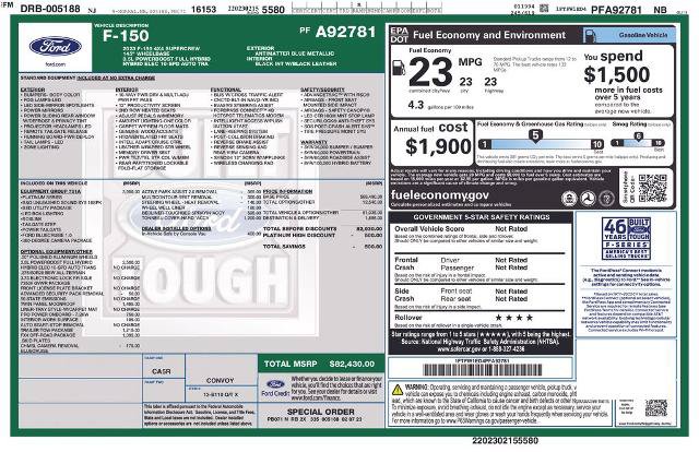 Certified 2023 Ford F150 Platinum w/ Equipment Group 701A High AWD/4WD image 2