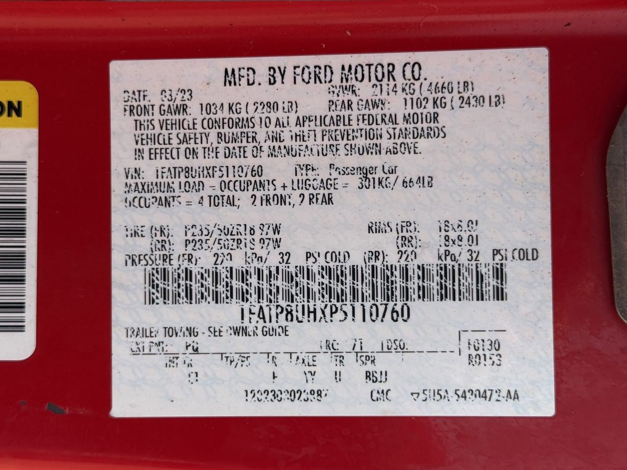 Certified 2023 Ford Mustang Premium RWD image 28