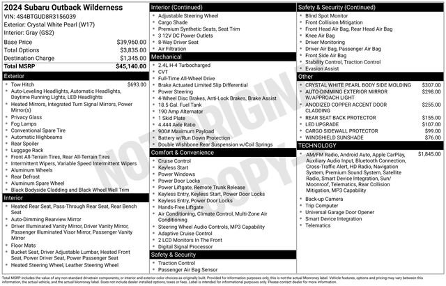 Used 2024 Subaru Outback Wilderness AWD/4WD image 39