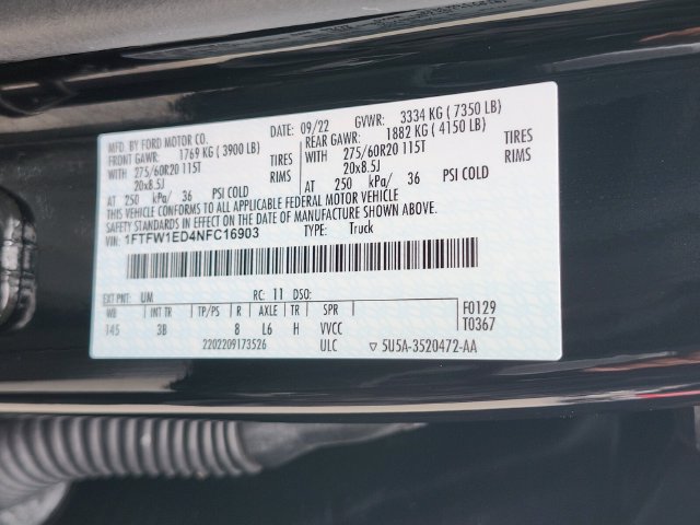 Certified 2022 Ford F150 Platinum w/ Equipment Group 701A High AWD/4WD image 35