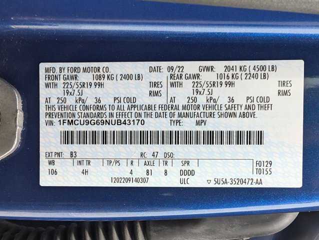 Certified 2022 Ford Escape SE w/ SE Sport Appearance Package image 9