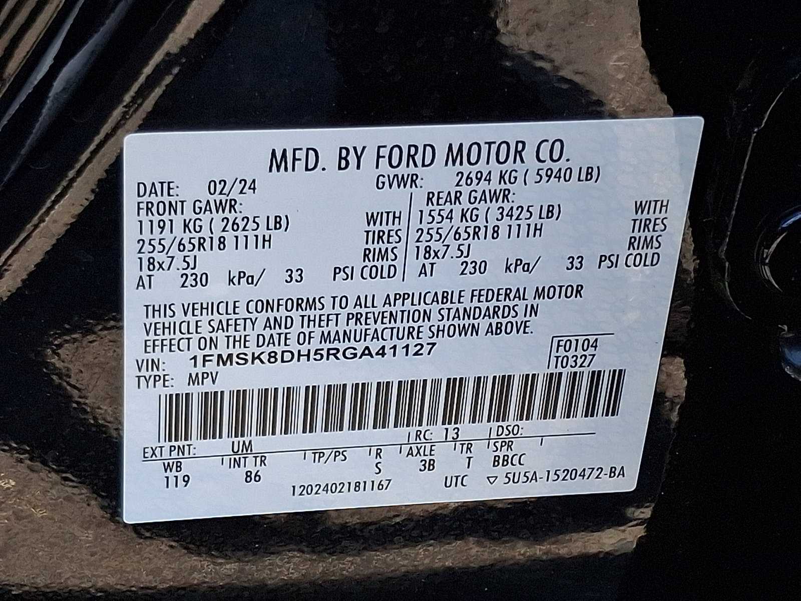 Certified 2024 Ford Explorer XLT AWD/4WD image 27