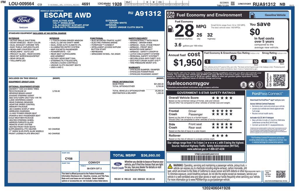 Certified 2024 Ford Escape Active w/ Tech Pack #2 AWD/4WD image 25
