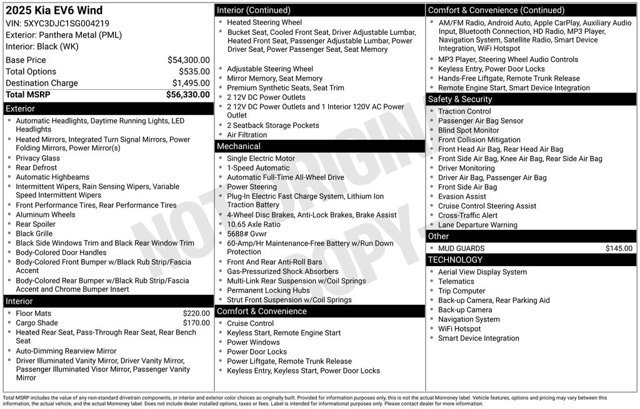 Used 2025 Kia EV6 Wind image 2