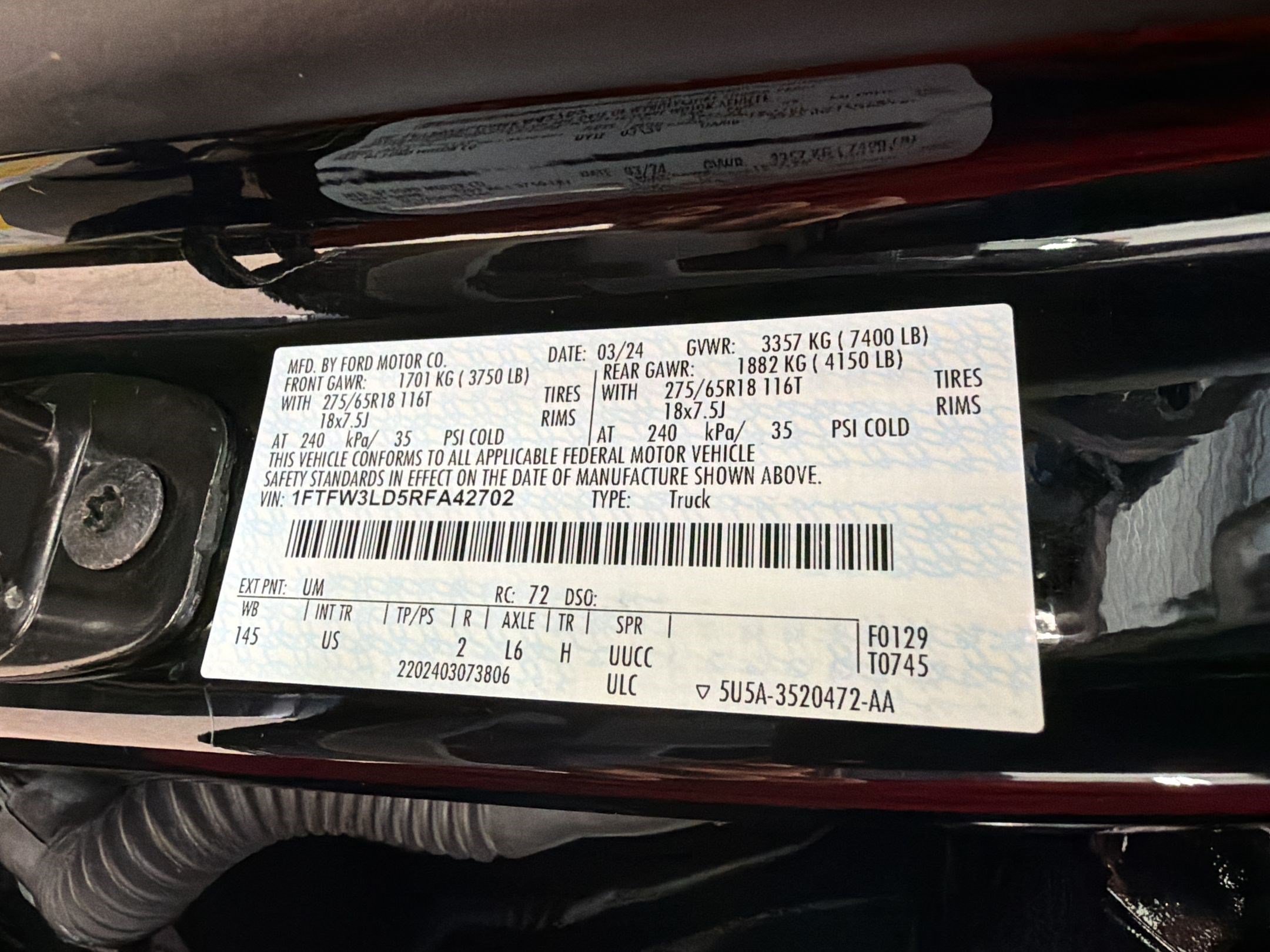 Certified 2024 Ford F150 XLT w/ Mobile Office Package AWD/4WD image 27