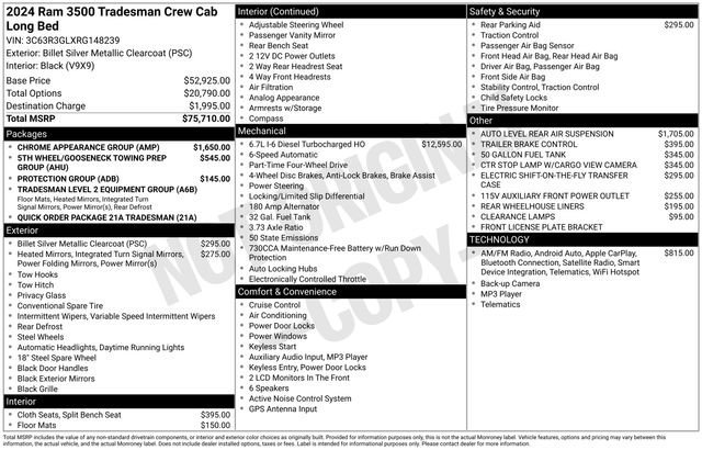 Used 2024 RAM 3500 Tradesman w/ Chrome Appearance Group image 9