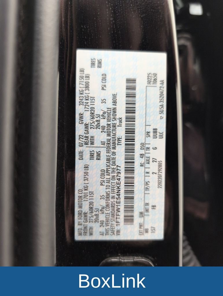 Certified 2022 Ford F150 XLT w/ Equipment Group 302A High image 48