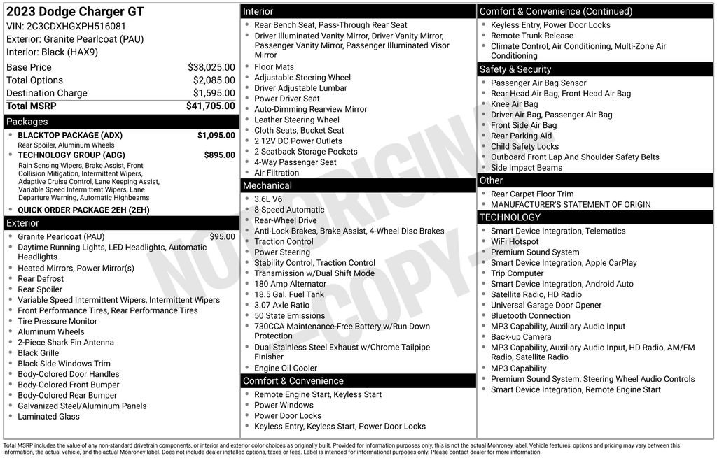 Used 2023 Dodge Charger GT w/ Blacktop Package RWD image 3