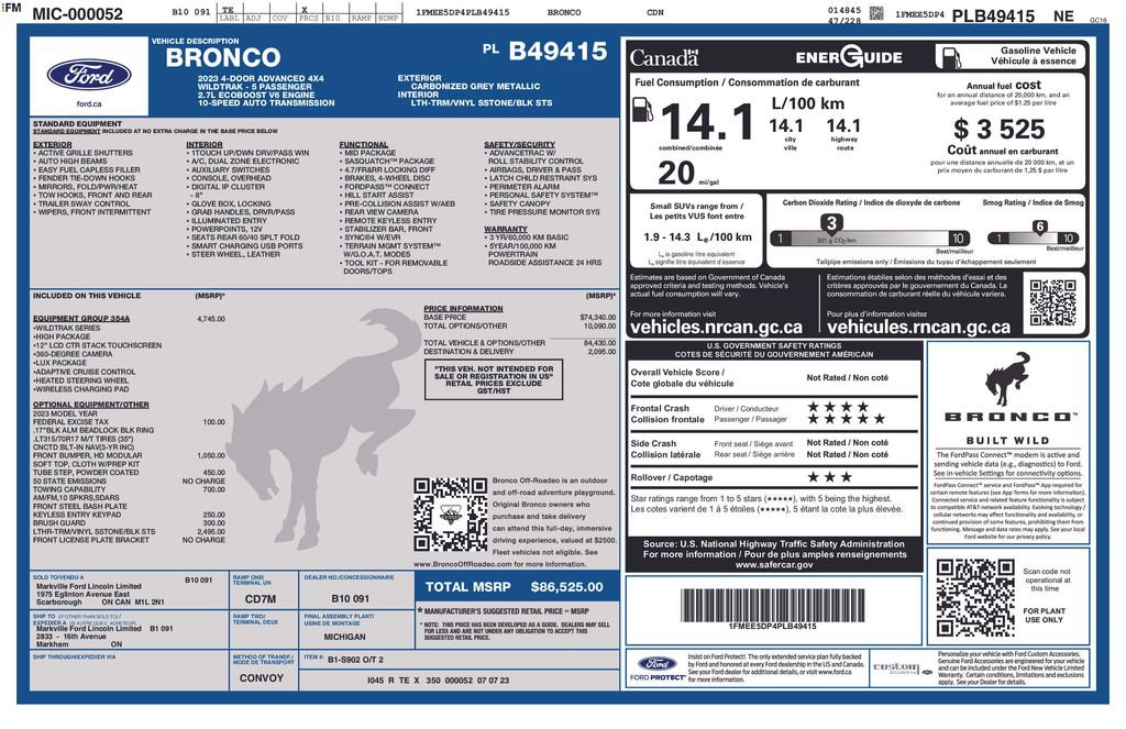 Certified 2023 Ford Bronco Wildtrak image 5