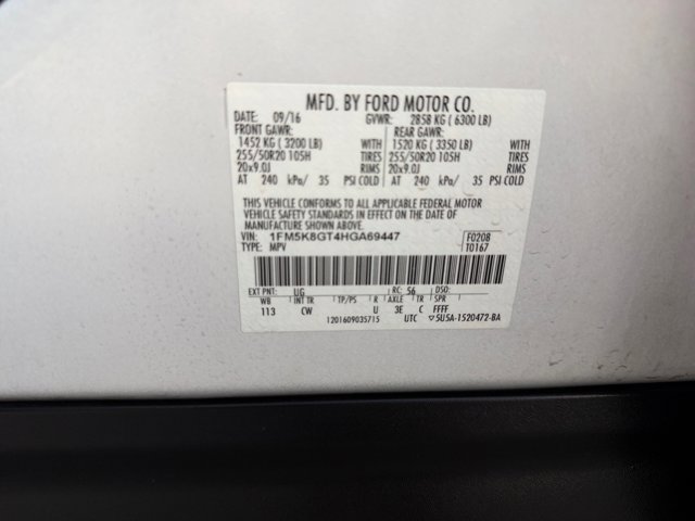 Certified 2017 Ford Explorer Sport w/ Equipment Group 401A image 26