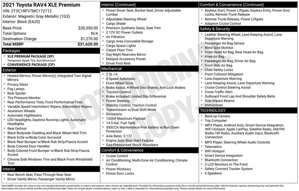 Used 2021 Toyota RAV4 XLE Premium FWD image 30
