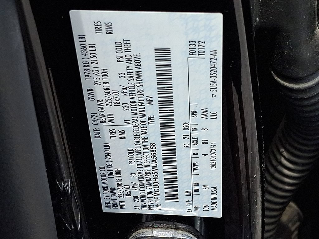 Certified 2021 Ford Escape SEL FWD image 26