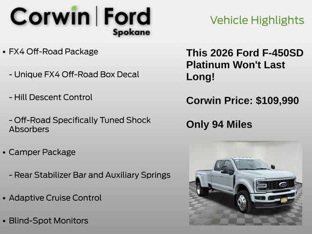 Certified 2026 Ford F450 Platinum w/ FX4 Off-Road Package AWD/4WD image 6