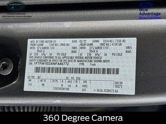 Certified 2022 Ford F150 Platinum w/ Equipment Group 701A High image 35