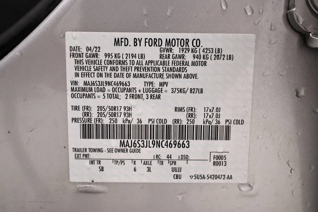 Certified 2022 Ford EcoSport SES w/ Interior Protection Package image 39