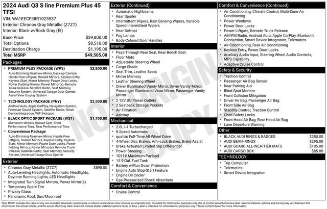 Used 2024 Audi Q3 2.0T Premium Plus w/ Premium Plus Package image 39