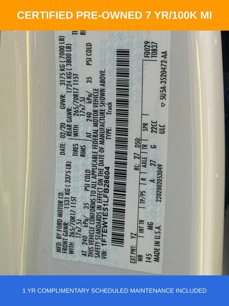 Certified 2020 Ford F150 XLT AWD/4WD image 31