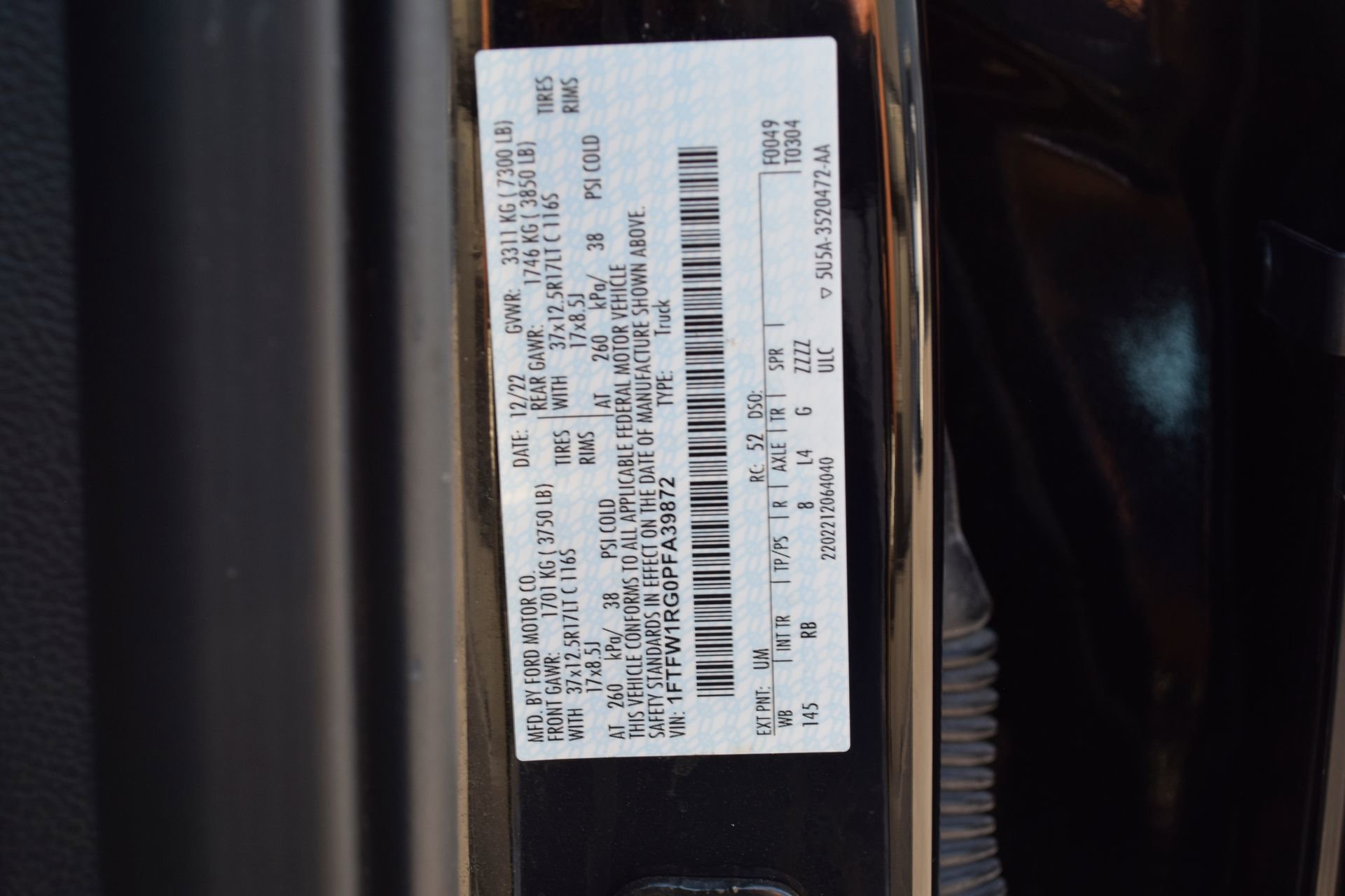 Certified 2023 Ford F150 Raptor w/ Raptor 37 Performance Package AWD/4WD image 26