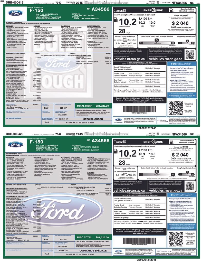Certified 2022 Ford F150 Lariat w/ Equipment Group 502A High AWD/4WD image 44