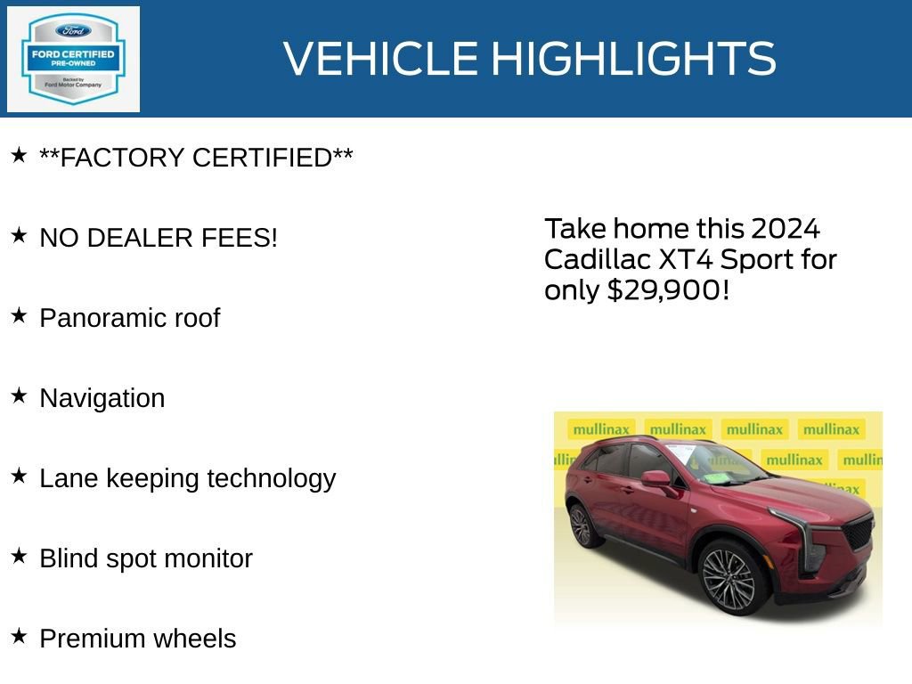 Used 2024 Cadillac XT4 Sport w/ Cold Weather Package image 17