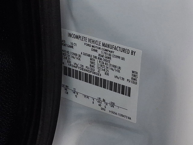 Certified 2022 Ford F750 2WD Regular Cab Super Duty image 27