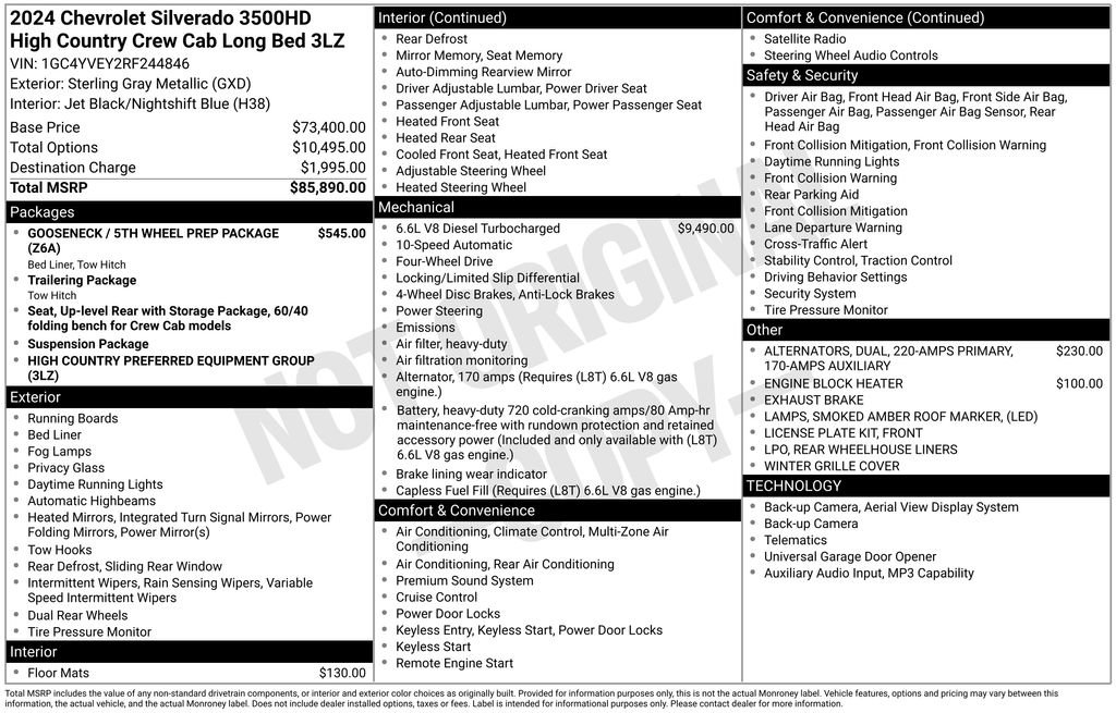 Used 2024 Chevrolet Silverado 3500 High Country AWD/4WD image 26