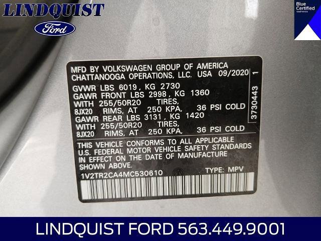 Used 2021 Volkswagen Atlas SEL Premium w/ MDO Package (Bench Seat) AWD/4WD image 25