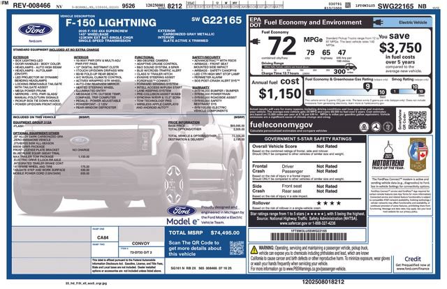 Certified 2025 Ford F150 Lightning XLT AWD/4WD image 19