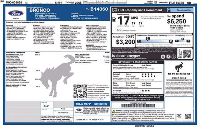 Certified 2024 Ford Bronco Wildtrak AWD/4WD image 15
