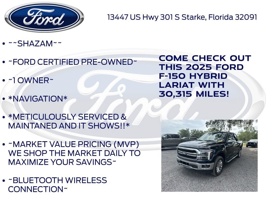 Certified 2025 Ford F150 Lariat w/ Equipment Group 501A Mid AWD/4WD image 6