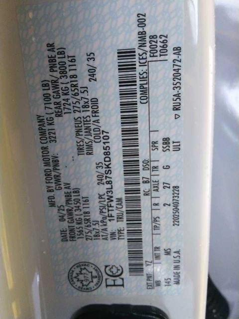 Certified 2025 Ford F150 XLT w/ Equipment Group 301A Standard AWD/4WD image 4