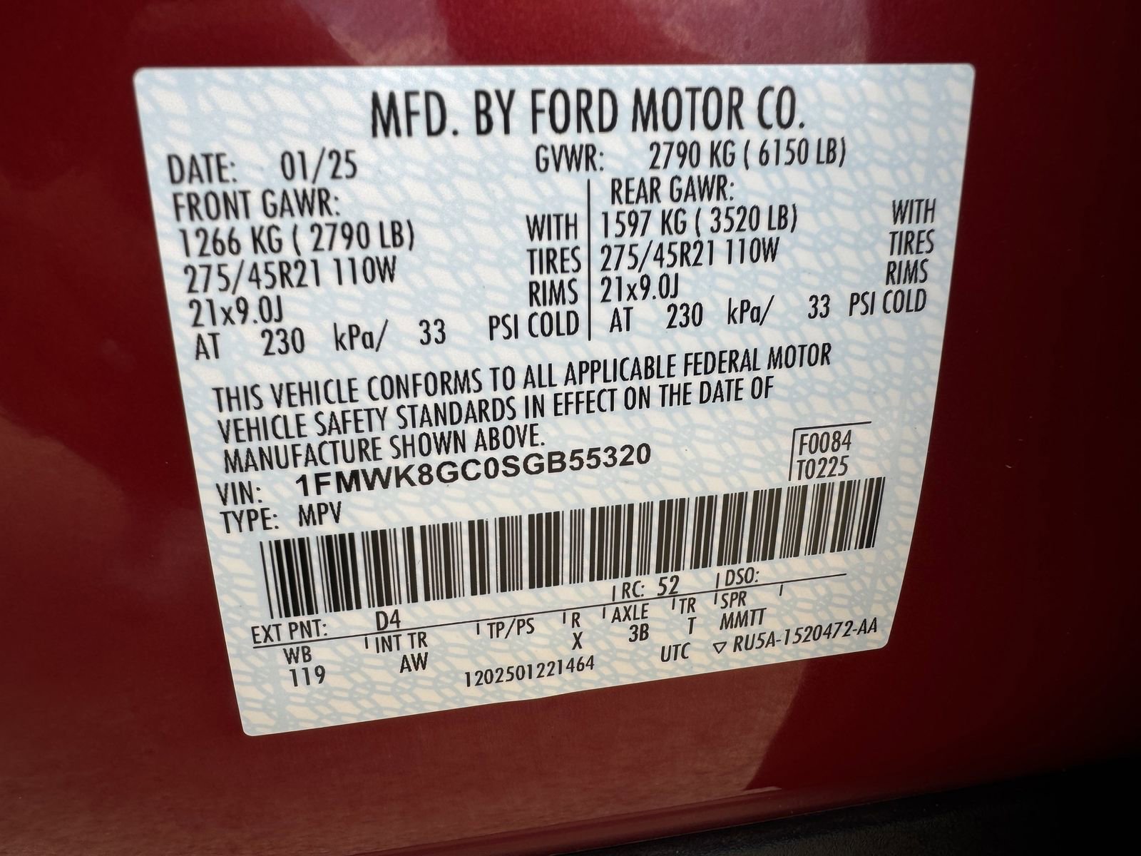 Certified 2025 Ford Explorer ST AWD/4WD image 28
