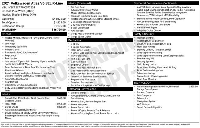 Used 2021 Volkswagen Atlas SEL R-Line image 2