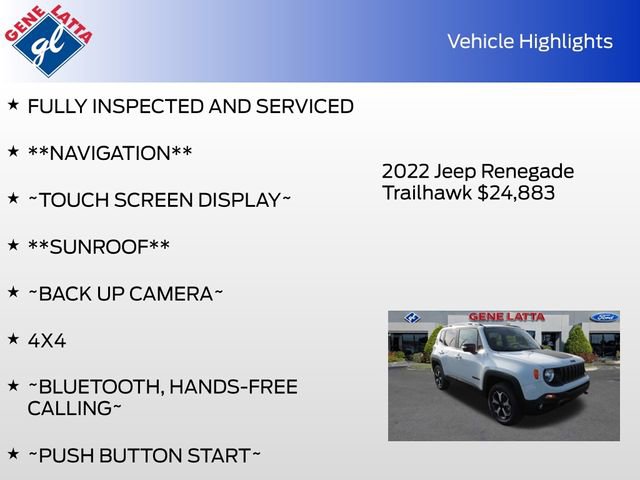 Used 2022 Jeep Renegade Trailhawk AWD/4WD image 31