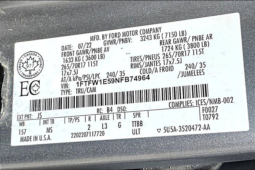 Certified 2022 Ford F150 XLT AWD/4WD image 31