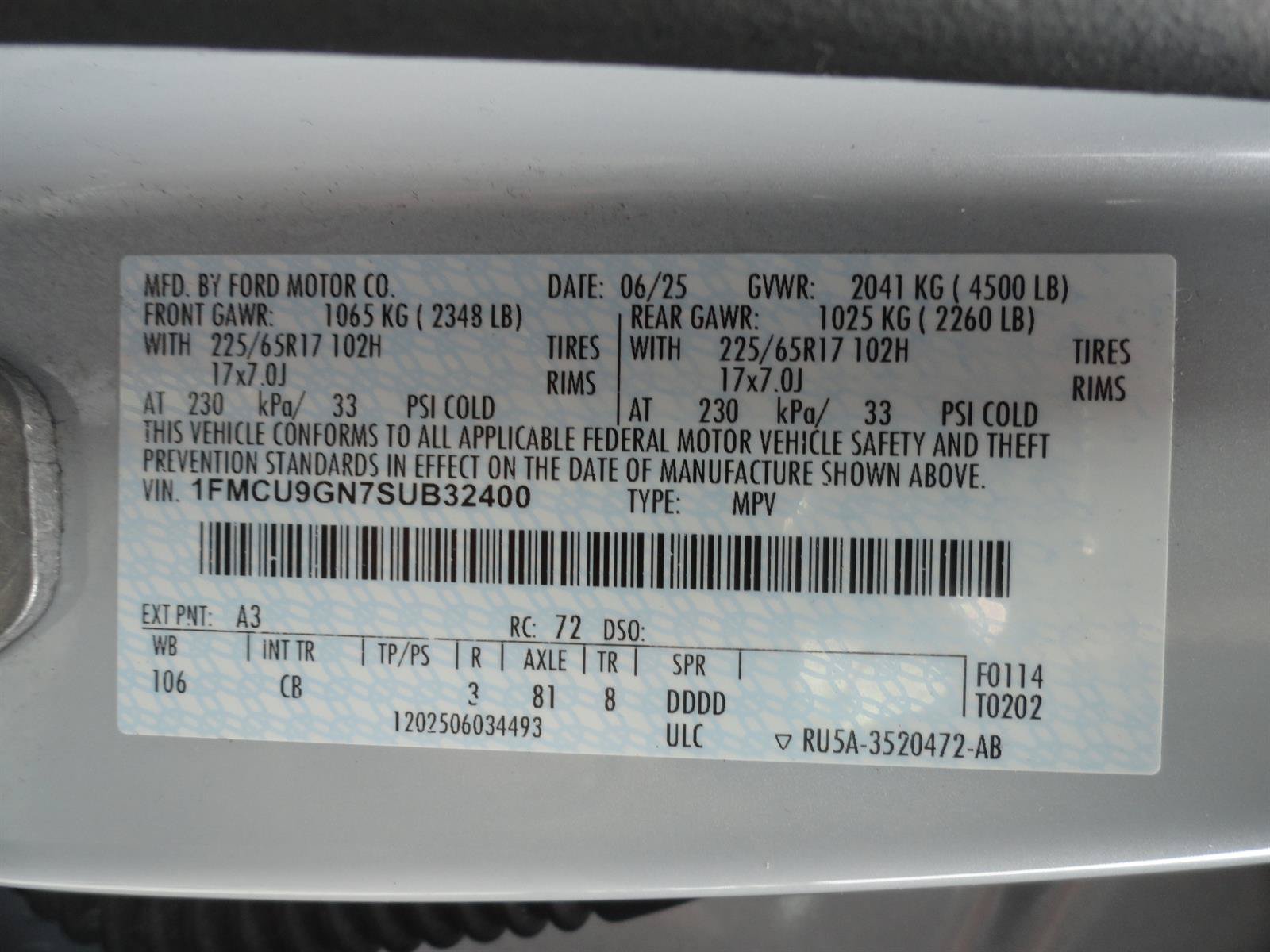 Certified 2025 Ford Escape Active AWD/4WD image 22