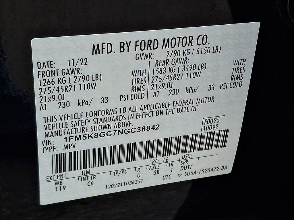 Certified 2022 Ford Explorer ST w/ Equipment Group 401A image 29