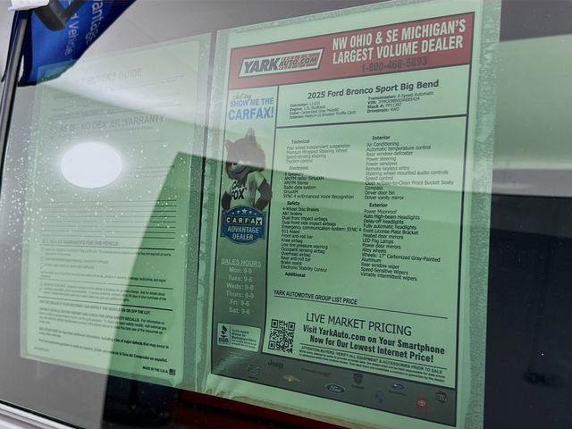 Certified 2025 Ford Bronco Sport Big Bend w/ Convenience Package AWD/4WD image 14