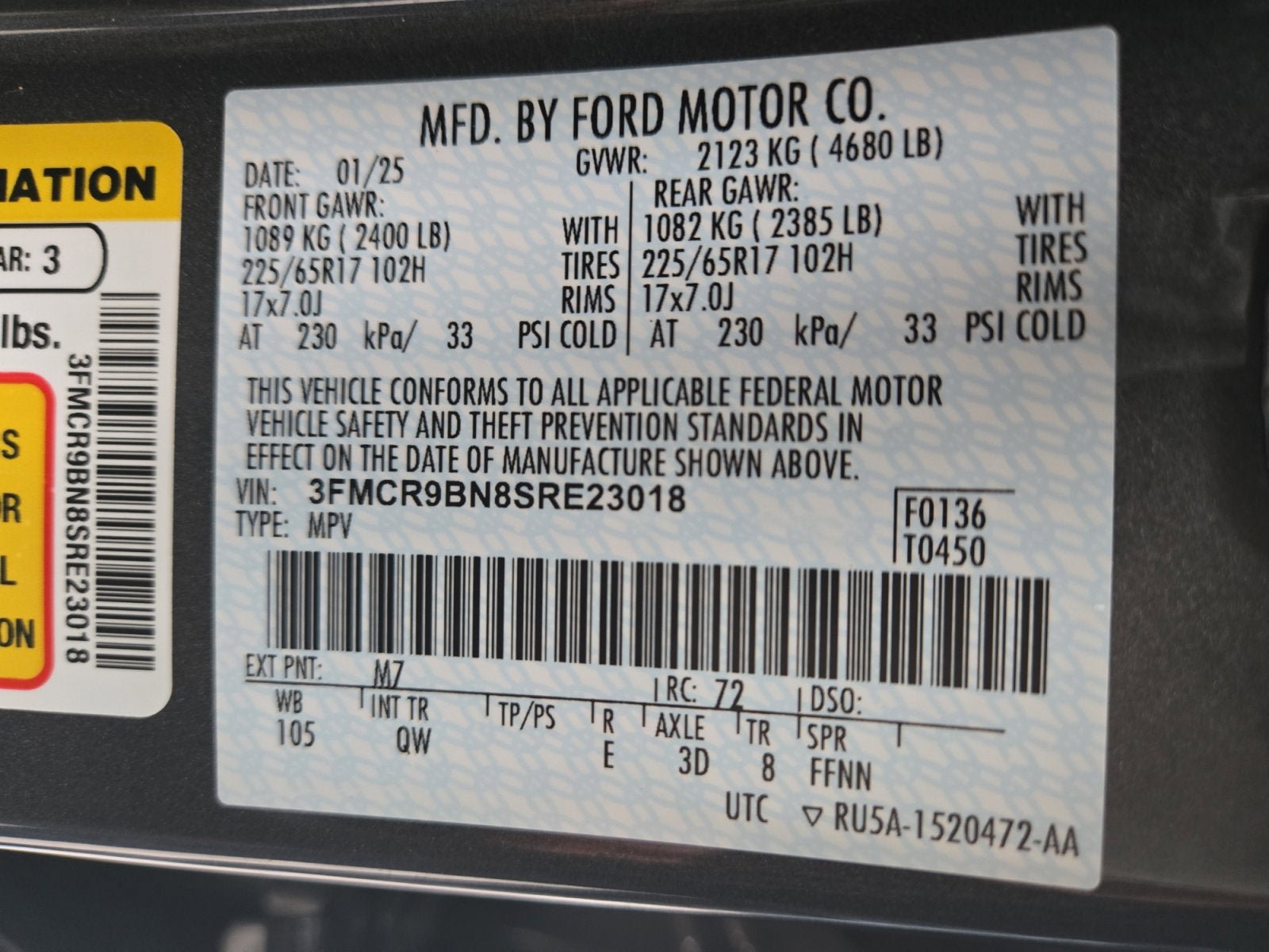 Certified 2025 Ford Bronco Sport Big Bend AWD/4WD image 28