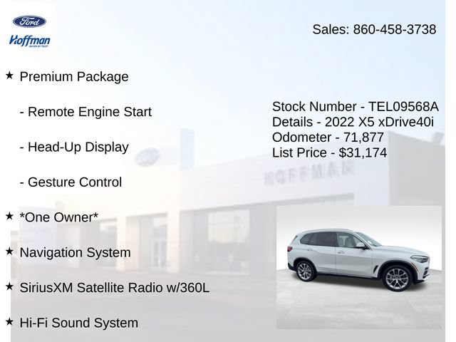 Used 2022 BMW X5 xDrive40i w/ Premium Package AWD/4WD image 10