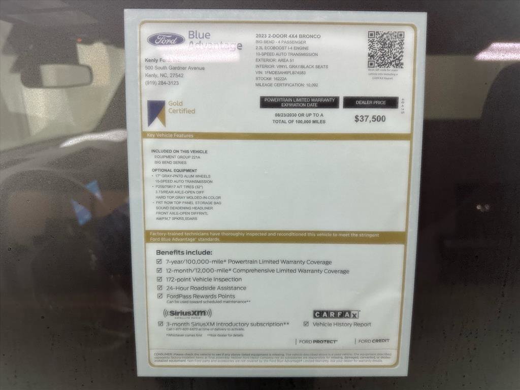 Certified 2023 Ford Bronco Big Bend image 9