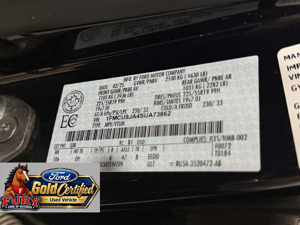 Certified 2025 Ford Escape Platinum AWD/4WD image 36