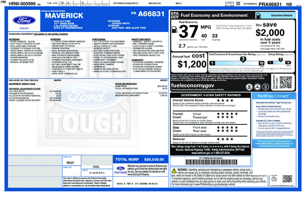 Certified 2023 Ford Maverick XLT FWD image 3
