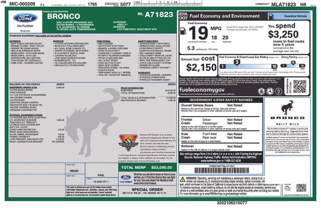 Certified 2021 Ford Bronco Outer Banks image 9